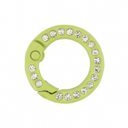 Gekleurde onderdelen sleutelhanger ring Green