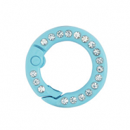 Gekleurde onderdelen sleutelhanger ring Light blue