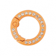 Gekleurde onderdelen sleutelhanger ring Orange