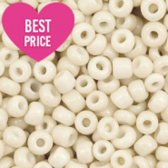 Glaskralen Rocailles 6/0 (4mm) Off white