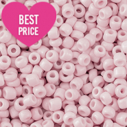Glaskralen Rocailles 6/0 (4mm) Light pink