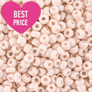 Glaskralen Rocailles 8/0 (3mm) Peach beige