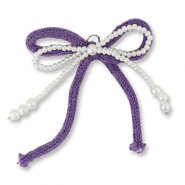 Statement hangers dubbele strik White-purple