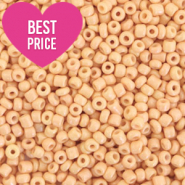 Glaskralen Rocailles 12/0 (2mm) Honeybell orange