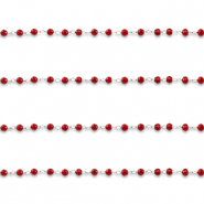 Roestvrij stalen (RVS) Stainless steel onderdelen jasseron rond Silver-red