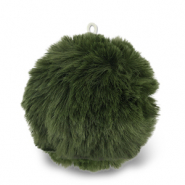Statement hangers pompom Dark olive green
