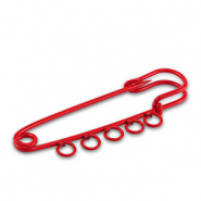 Gekleurde onderdelen sierspeld met 5 ogen Red