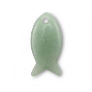 Natuursteen hangers kwarts vis Jade green