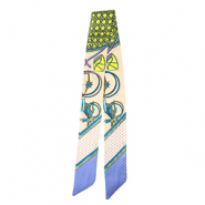 Bandana sjaal met levendige print Light salmon pink-yellow-purple