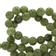 Natuursteen kralen serpentijn 6mm Army green