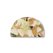 Polymeer hangers half rond Brown-pink-white-gold