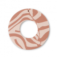 Polymeer hangers rond Light peach pink-light brown
