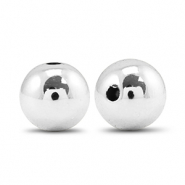 Metallook kralen rond 14mm Silver metallic