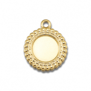 BY31&reg; Roestvrij stalen (RVS) Stainless steel bedels met setting voor SS34 flatback Gold