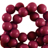 8 mm acryl kralen shiny Cherry red