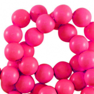8 mm acryl kralen shiny Fuchsia pink