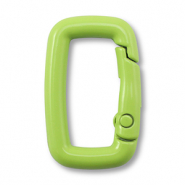 Gekleurde onderdelen sleutelhanger rechthoek Green