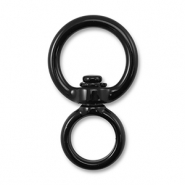 Gekleurde onderdelen sleutelhanger rond Black