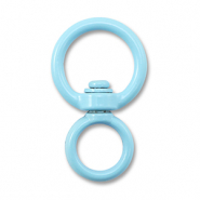 Gekleurde onderdelen sleutelhanger rond Light blue