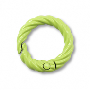 Gekleurde onderdelen sleutelhanger ring Green