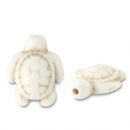 Kralen keramiek schildpad Off white