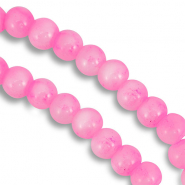 8 mm glaskralen gemêleerd Pink