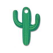 Houten bedels cactus Green-light green