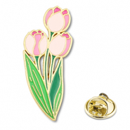 Pins tulpen Pink-green-gold