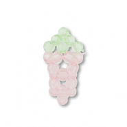 Acryl hangers druif Transparent light pink-transparent light green