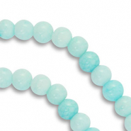 6 mm glaskralen Mint turquoise