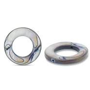 Schelp kralen 20mm rond Grey