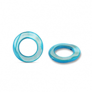 Schelp kralen 15mm rond Blue