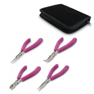 Beadalon 4-delige gereedschapsset Black/purple-silver