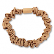 Scrunchies haarelastiek dots Brown