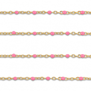 Roestvrij stalen (RVS) Stainless steel onderdelen jasseron 1mm Gold-pink