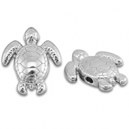 Roestvrij stalen (RVS) Stainless steel kralen schildpad Silver