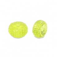Resin kralen rondellen 12mm Light green