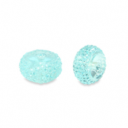 Resin kralen rondellen 8mm Light blue