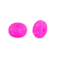Resin kralen rondellen 6mm Magenta pink
