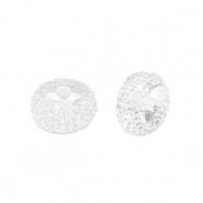 Resin kralen rondellen 6mm Transparent