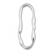 Roestvrij stalen (RVS) stainless steel onderdelen tussenstuk ovaal Silver