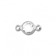 Roestvrij stalen (RVS) stainless steel onderdelen tussenstuk rond Silver-transparent