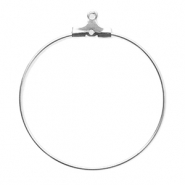 Roestvrij stalen (RVS) Stainless steel onderdelen creool oorring hanger Silver