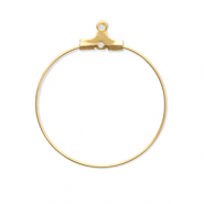 Roestvrij stalen (RVS) Stainless steel onderdelen creool oorring hanger Gold