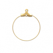 Roestvrij stalen (RVS) Stainless steel onderdelen creool oorring hanger Gold