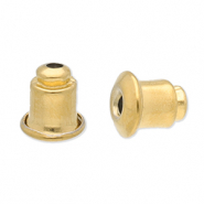 Roestvrij stalen (RVS) stainless steel onderdelen oorbellen stoppers Gold