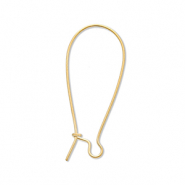 Roestvrij stalen (RVS) stainless steel onderdelen sluitbare oorhangers Gold