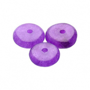 Natuursteen kralen kwarts rondel Purple