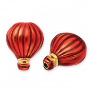 Roestvrij stalen (RVS) Stainless steel kralen luchtballon Gold-red
