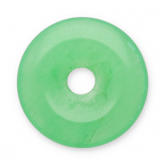 Natuursteen hangers agaat donut 16mm Green